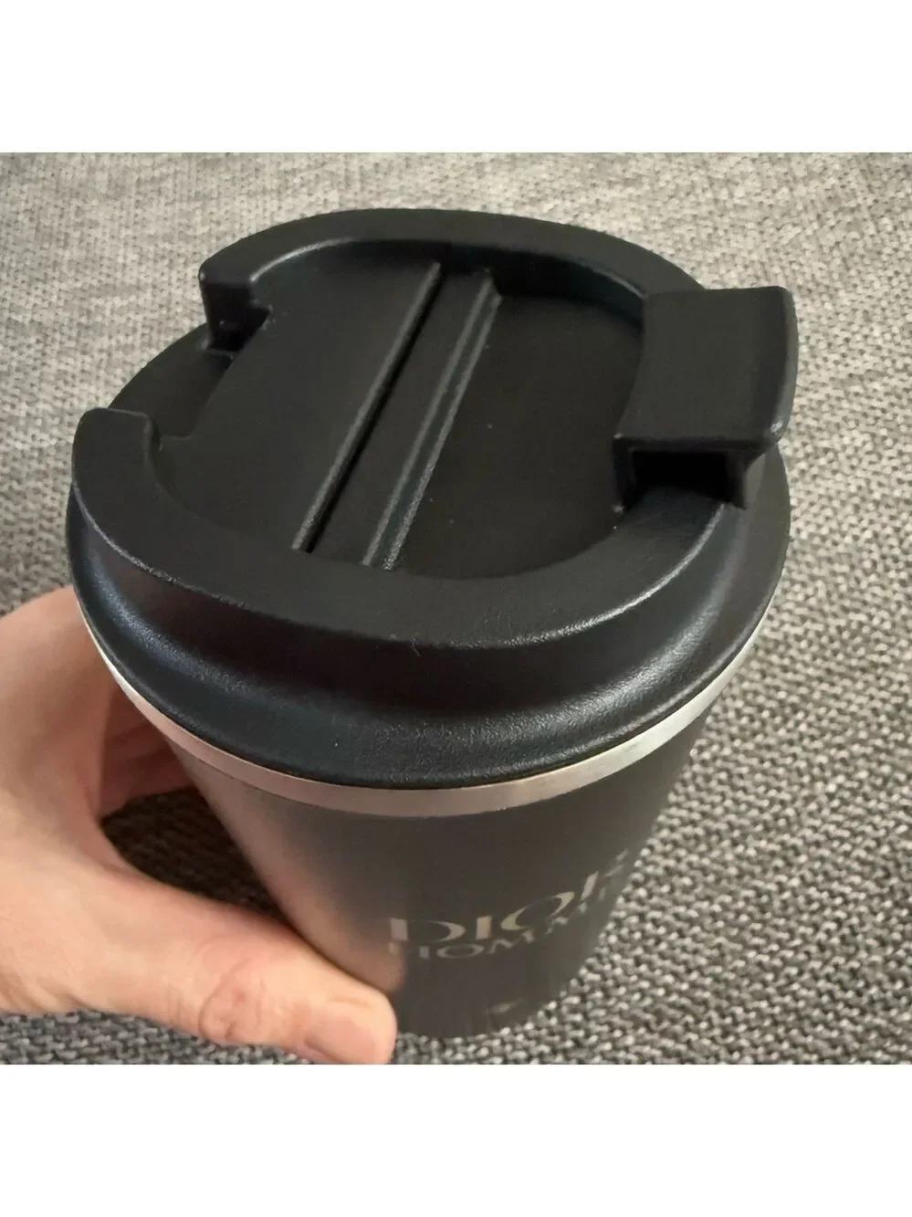 Dior Homme Small Tumbler Travel Coffee Mug Black Stainless Steel Authentic - Picture 7 of 10